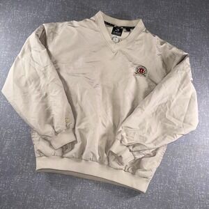 PGA Championship Medinah V-Neck Windbreaker Mens Medium Beige Ahead Golf 2006